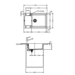 Maris Fragranit+ MRG611-XLC, 588182 Cuve simple Café crème