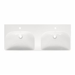 Lavabo Jam 2 vasques 120 cm Allia 2 trous percés 2 cuves ref 00135600000