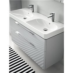Lavabo Jam 2 vasques 120 cm Allia 2 trous percés 2 cuves ref 00135600000