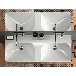Lavabo Jam 2 vasques 120 cm Allia murale 2 cuves ref 00135610000