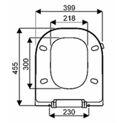 Abattant recouvrant Latitude à fermeture standard Y00017300000