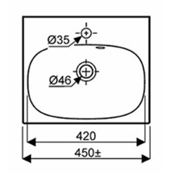 Lave-mains de 45 Acanto 500.636.01.5