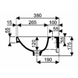 Lave-mains de 45 Acanto 500.636.01.5