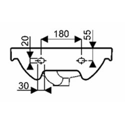 Lave-mains de 45 Acanto 500.636.01.5