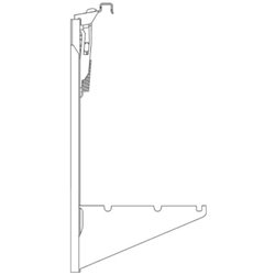 Console murale radiateurs plinthe 9010196204 Hauteur 200 mm pour radiateurs Integra plinthe, Parada plinthe, Ramo plinthe type 3