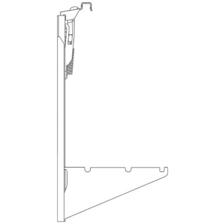 Console murale radiateurs plinthe 9010196205 Hauteur 200 mm pour radiateurs Integra plinthe, Parada plinthe, Ramo plinthe type 4