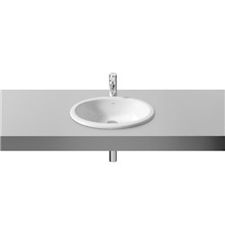 Neo selene vasque à encastrer avec rebord ovale Blanc, A322307000 510x395x180 sans trop plein