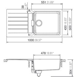 Signus EVC,224011, EVC224011 106 polaris Evier à encastrer
