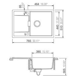 Mono EVC 1901, EVC1901 068 510x765x195 Stone