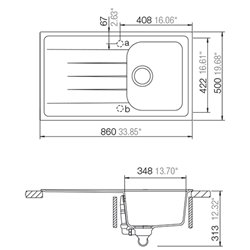 Viola EV 2501, EV2501 231 granit béton taupe