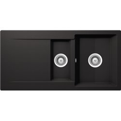 Epure, EV 2811 139 1 bac, 1 vide-sauce, 1 égouttoir Nero