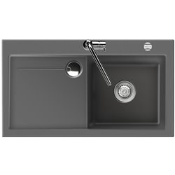 Stema, EV 5052 G 023 1 grand bac, 1 égouttoir à gauche Gris anthracite