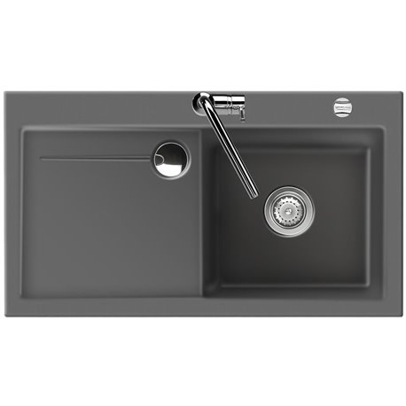 Stema, EV 5052 G 023 1 grand bac, 1 égouttoir à gauche Gris anthracite Stema, EV 5052 G 023 1 grand bac, 1 égouttoir à gauche Gris anthracite