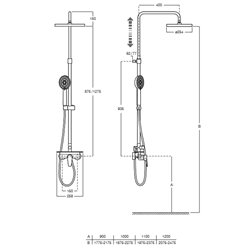 Even-M, A5A9790C00 Mitigeur monocommande avec tablette adaptable
