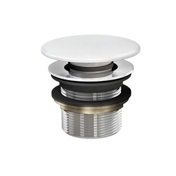 Bonde clic-clac à clapet de baignoire non encastrée avec bouchon finition Clearstone brillant CW2NCS