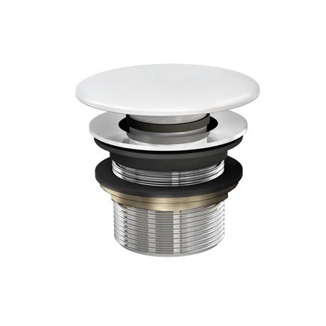 Bonde clic-clac à clapet de baignoire non encastrée avec bouchon finition Clearstone brillant CW2NCS