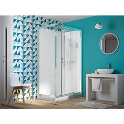 Eden rectangulaire, CA8280 Portes pivotantes receveur 18 cm 120x90 cm