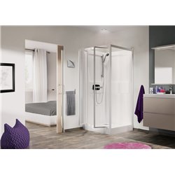 kineprime C angle, CA592TTN 2 portes pivotantes receveur 9 cm thermostatique 80x80 cm