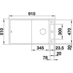 Axia III 5 S Silgranit PuraDur 523206, Gris rocher Planche frêne 