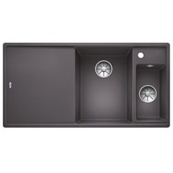 Axia III 6 S-F Silgranit PuraDur 523484, Gris Rocher Planche frêne