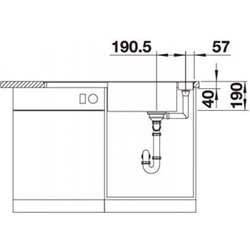 Axia III XL 6 S-F Silgranit PuraDur 523531, Café Planche verre blanc