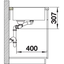 Axia III 6 S-F Silgranit PuraDur 523492, Blanc Planche verre