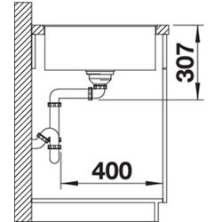 Axia III XL 6 S-F Silgranit PuraDur 523523, Blanc Planche frêne