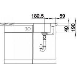 Axia III 5 S Silgranit PuraDur 523219, Blanc Planche verre blanc