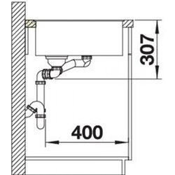 Axia III 6 S-F Silgranit PuraDur 523483, Anthracite Planche frêne