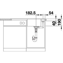 Axia III 5 S-F Silgranit PuraDur 523236, Café Planche verre blanc