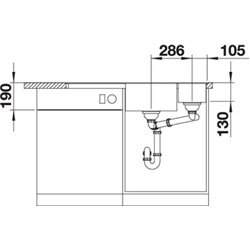Axia III 6 S-F Silgranit PuraDur 523488, Café Planche frêne