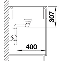 Axia III 5 S-F Silgranit PuraDur 523228, Blanc Planche frêne