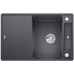Axia III 45 S-F Silgranit PuraDur 523200, Gris Rocher Planche verre blanc