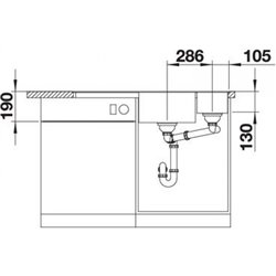 Axia III 6 S-F Silgranit PuraDur 523494, Café Planche verre