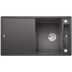 Axia III 5 S Silgranit PuraDur 523216, Gris rocher Planche verre blanc