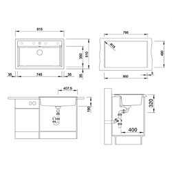 Dalago 8 516629, Anthracite A encastrer