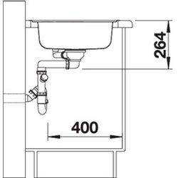 Lantos 9 E-IF 516277, Inox brossé Evier à encastrer