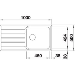 Lemis XL 6 S-IF 523034, Inox brossé Vidage manuel
