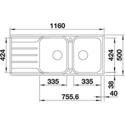 Lemis 8 S-IF 523037, Inox brossé Vidage automatique