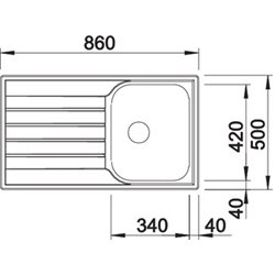Livit 45 S Salto 514786, Inox brossé Vidage manuel