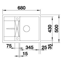 Metra 45 S Compact  519576, Blanc Silgranit