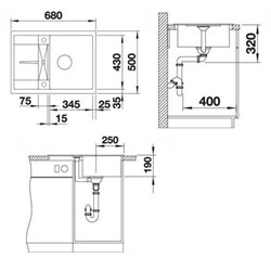 Metra 45 S Compact  519573, Gris rocher Silgranit