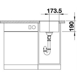 Subline 320 F Silgranit 519790, Anthracite Vidage automatique