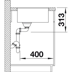 Subline 320 F Silgranit 519790, Anthracite Vidage automatique