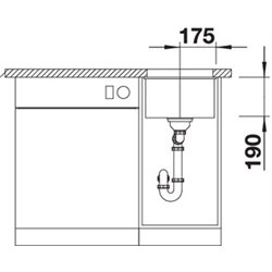 Subline 320-U Silgranit 523415, Café Cuve simple