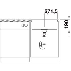Subline 500-IF SteelFrame Silgranit 524110, Blanc Vidage Manuel