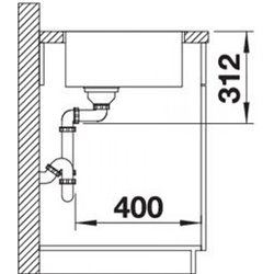 Subline 500-IF SteelFrame Silgranit 524110, Blanc Vidage Manuel