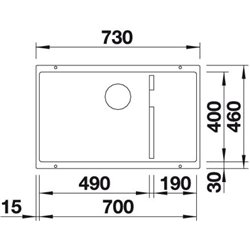 Subline 700-U Level Silgranit 523452, Anthracite avec accessoire