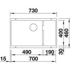 Subline 700-U Level Silgranit 523461, Café avec accessoire