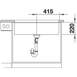 Subline 800-U Silgranit 523150, Café Cuve simple
